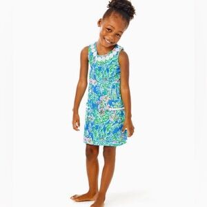 Lilly Pulitzer Blue Knit Boca Blue Beneath The Bougainvillea Shift Dress- XL